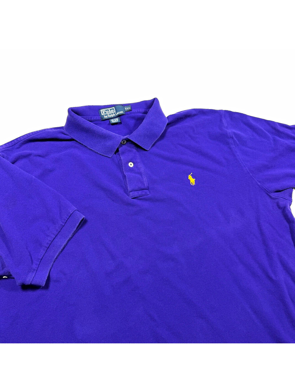 Polo Ralph Lauren Men's Purple Short Sleeve Polo, Embroidered Logo, 2XL